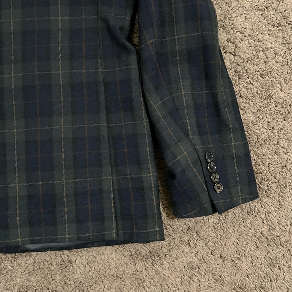 Polo Ralph Lauren Men’s Green/Blue Checkered Blazer SZ 41R - Picture 8 of 12